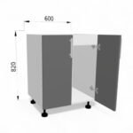 Dulap de bază pentru lavuar FOX 600mm - imagine 6
