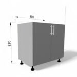 Dulap de bază pentru lavuar FOX 800mm