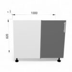 Dulap bază de colț FOX 1000mm pe dreapta