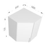 Dulap superior de colț FOX 600mm