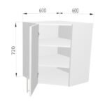 Dulap superior de colț FOX 600mm - imagine 2