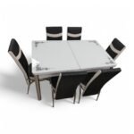 Set masă extensibilă  cu 6 scaune: D6006