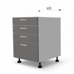 Dulap de bază cu sertare FOX 600mm - imagine 7