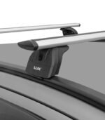 Set 2 bare portbagaj din aluminiu cu prindere pe bare longitudinale ridicate