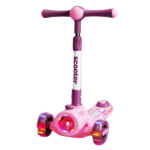 Trotinetă pliabilă cu trei roți, lumini LED și muzică BW2023 - imagine 3