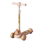 Trotinetă pentru copii cu trei roți, lumini LED, muzică și jucărie detașabilă BW810 - imagine 3