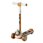 Trotinetă pentru copii cu trei roți, lumini LED, muzică și jucărie detașabilă BW810 - imagine 5