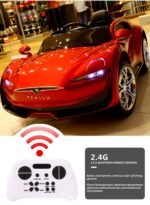 Masinuta electrica 6V7Ah, motor 380×2, roți EVA, scaun din piele C2103 - imagine 6