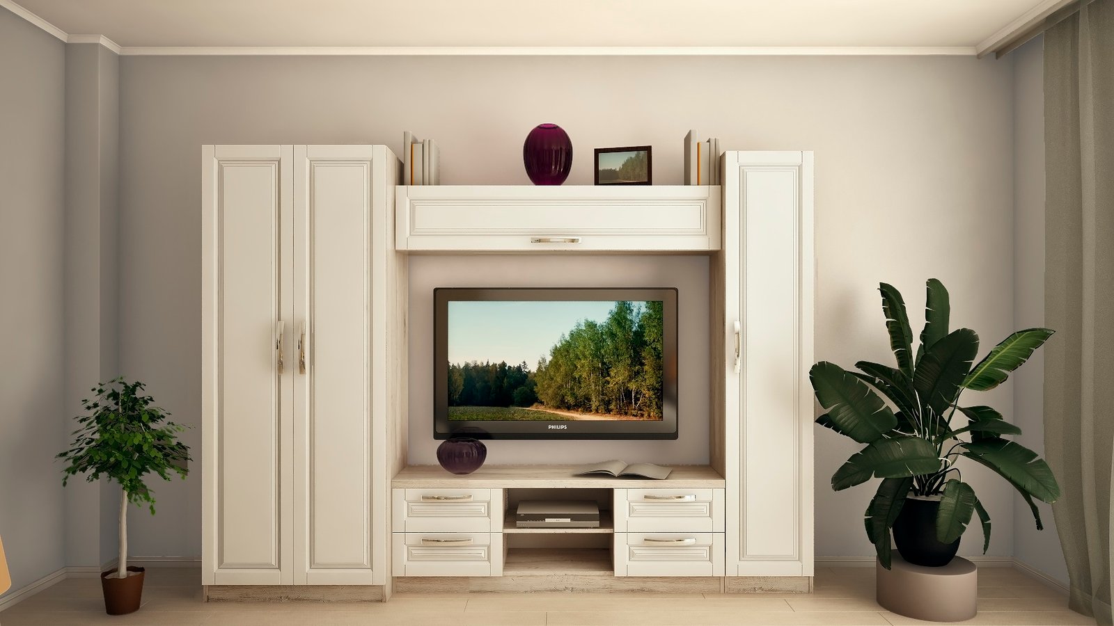 elena-mini-27m-k-mat-fr.jpg Living Elena Mini-F( 2.7m) Frezare MDF - imagine 1