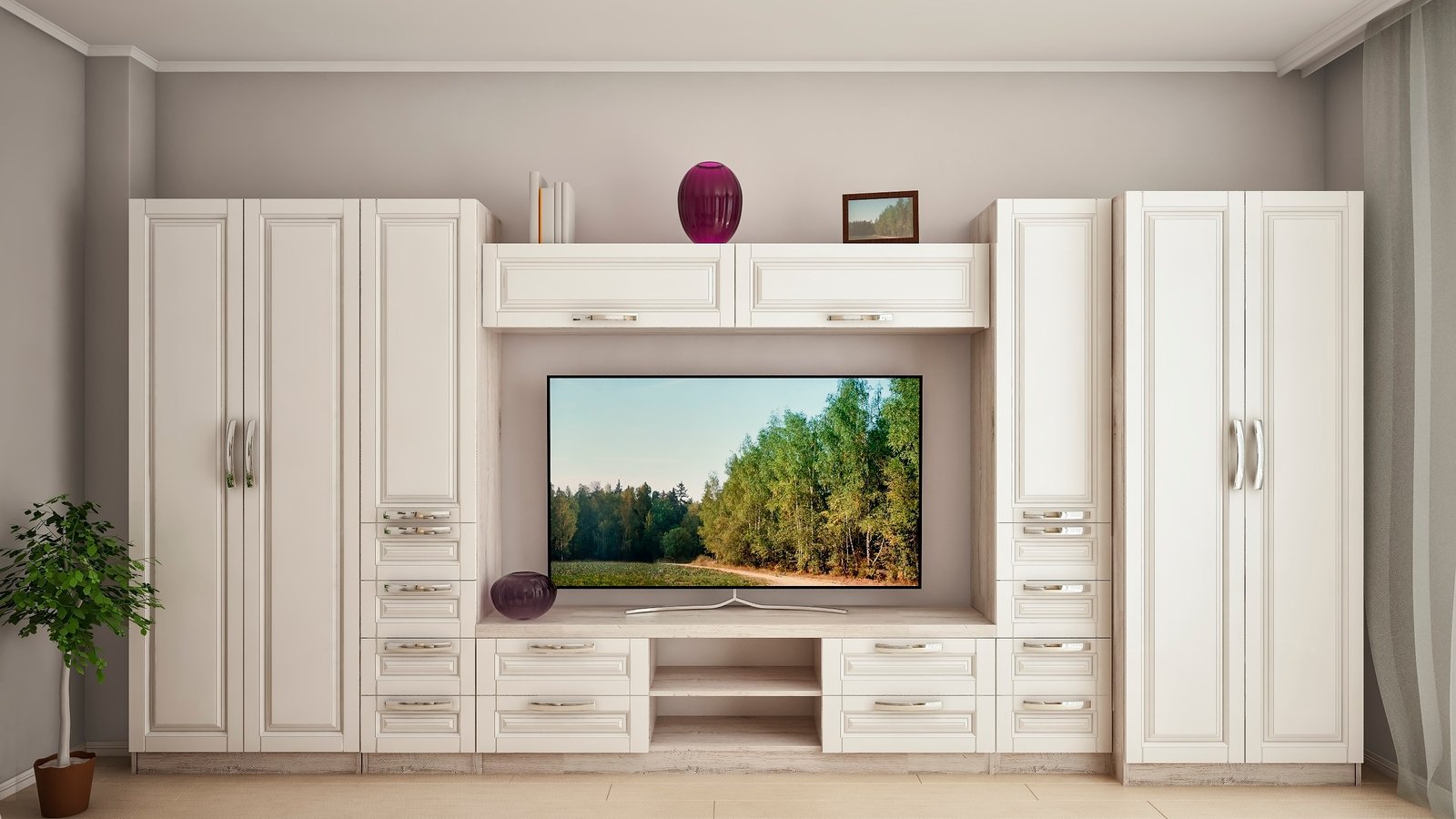 lyudmila-frez-tv-18-m-42-m-k.jpg Living Liudmila-F (TV-1.8m) (4.2m) Frezare MDF - imagine 1