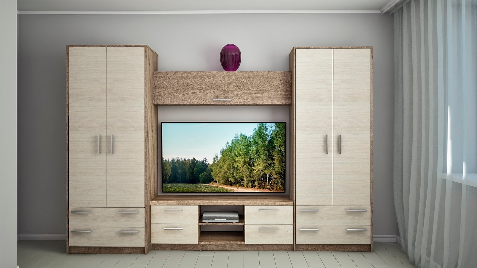 nadezhda-2-32-mtv15m-2-bez-polki.jpg Mobilier perete «Nadejda-2 (ТV-1,5m)» 3.2m - imagine 1