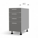 Dulap de bază cu sertare FOX 400mm - imagine 2