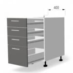 Dulap de bază cu sertare FOX 400mm - imagine 4