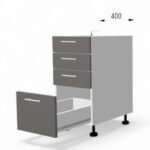 Dulap de bază cu sertare FOX 400mm - imagine 5