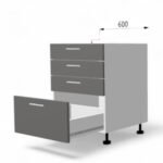 Dulap de bază cu sertare FOX 600mm - imagine 6