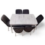 Set masă extensibilă cu 6 scaune MDF623