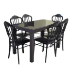 Set Masa Rattan cu sticla