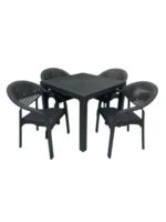 Set Masa Rattan 90x90 - imagine 2