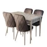 Set masă cu 4 scaune MDF