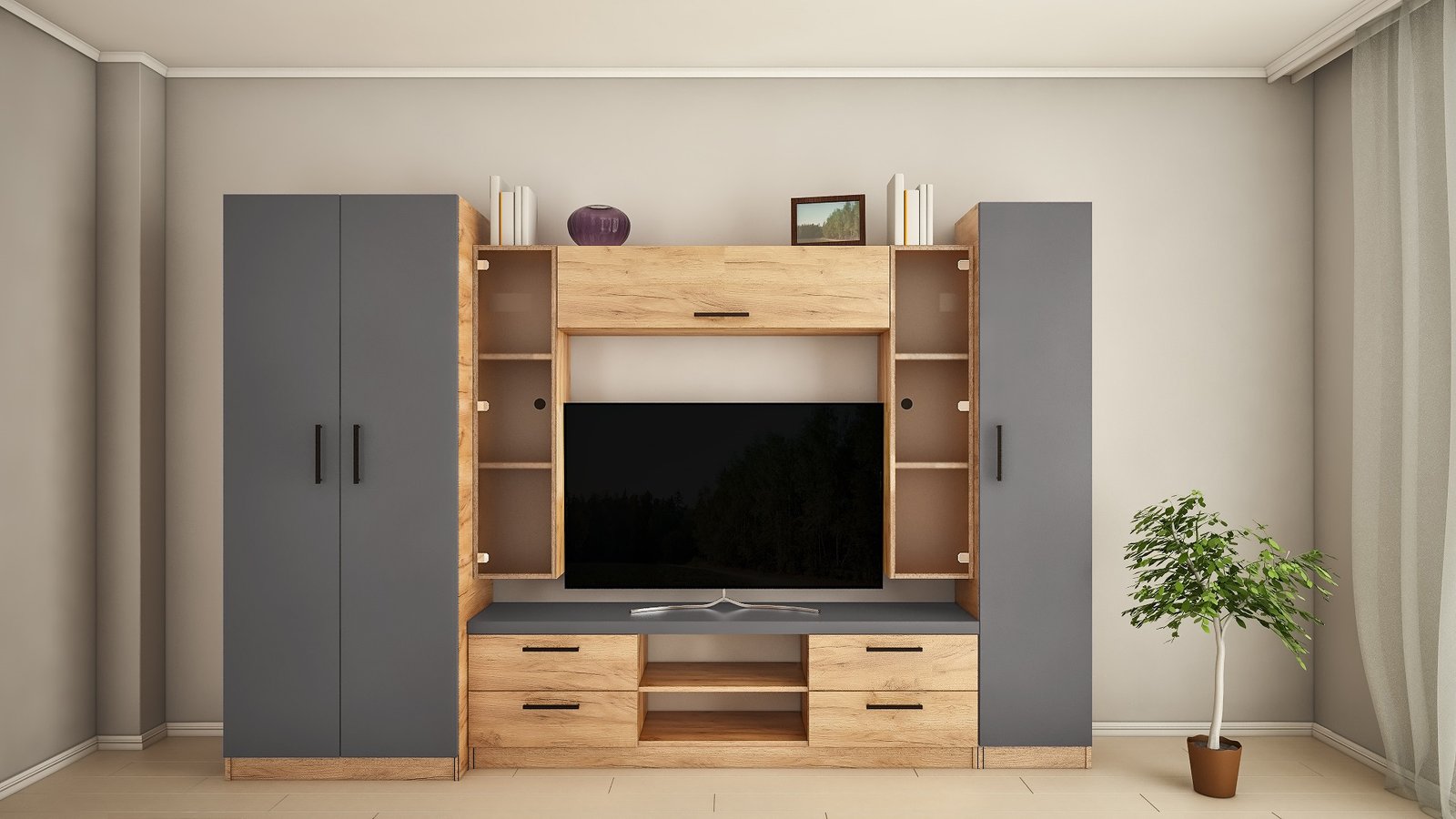 stenka-elena-mah-z-steklo-tv-12m-30m.7600-9800.jpg Living Elena Max-Z cu sticla (ТV-1,2m) 3,0m - imagine 1