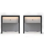 Noptiera Clay cu iluminare set 2 buc.
