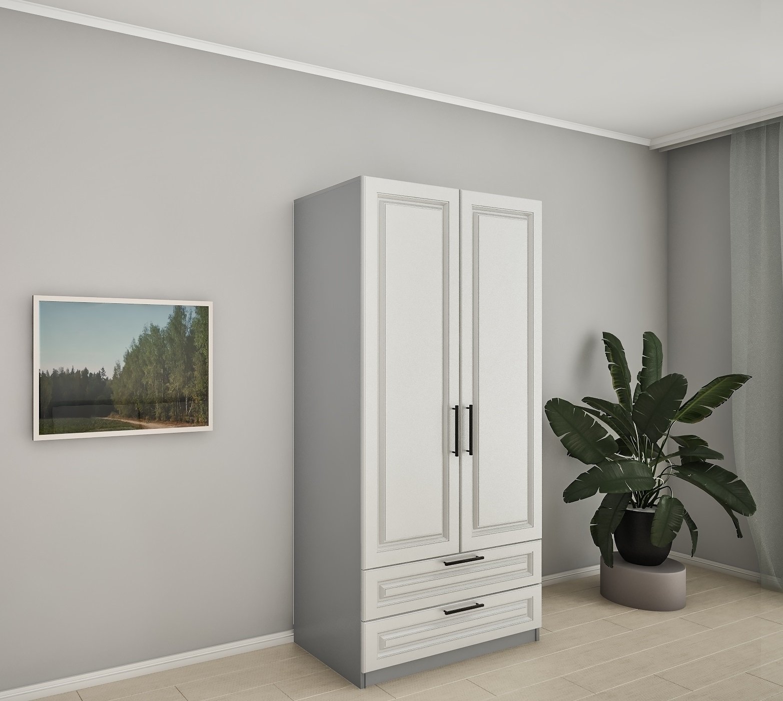 shfy-100-2-4400-5100 Dulap ȘFY-120(2 ser.) (Frezare MDF) - imagine 1